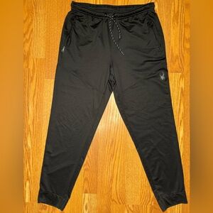 Spyder Active Men's Black Joggers with Logo